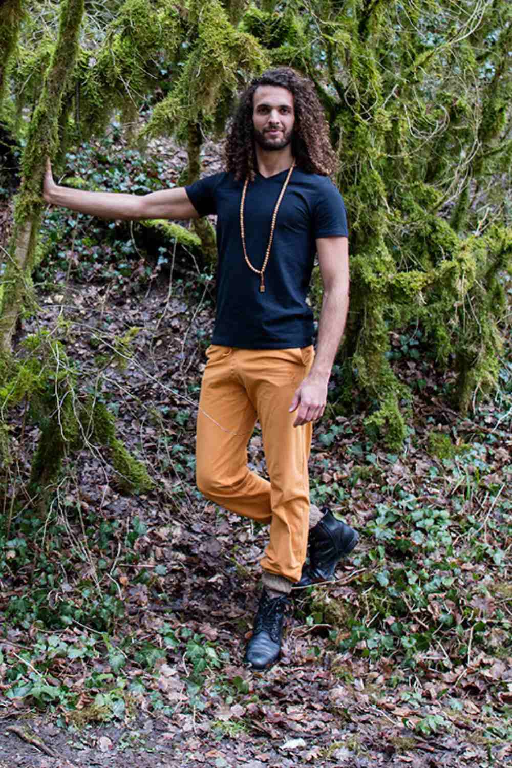 Sadhak yoga T-shirt - Black-Breath of Fire-1