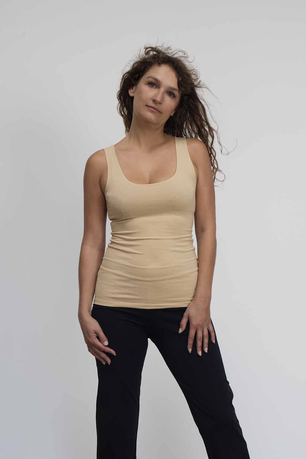 Sohang yoga top - Beige-Breath of Fire-2