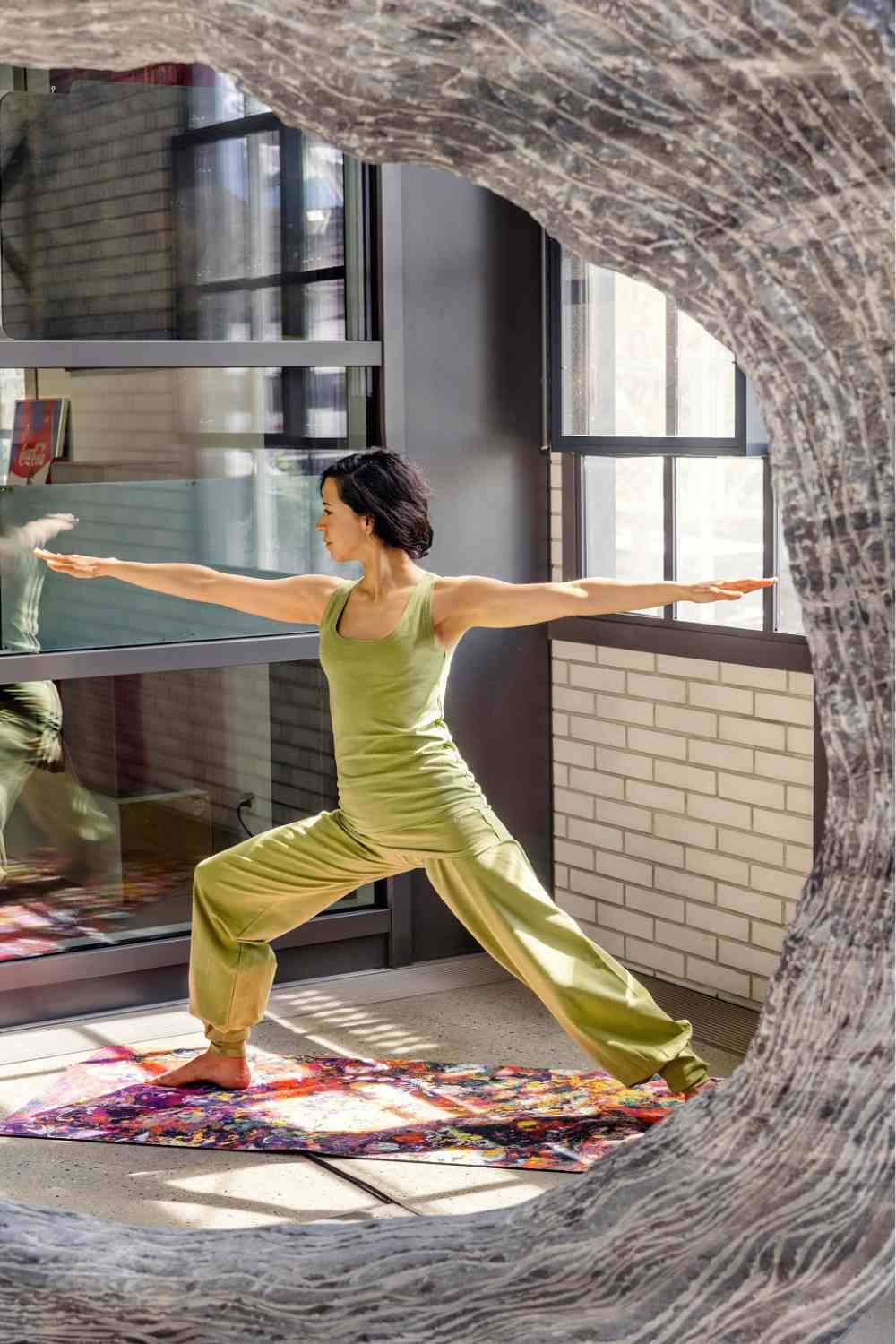 Pantalon de yoga Sohang - Vert mousse
