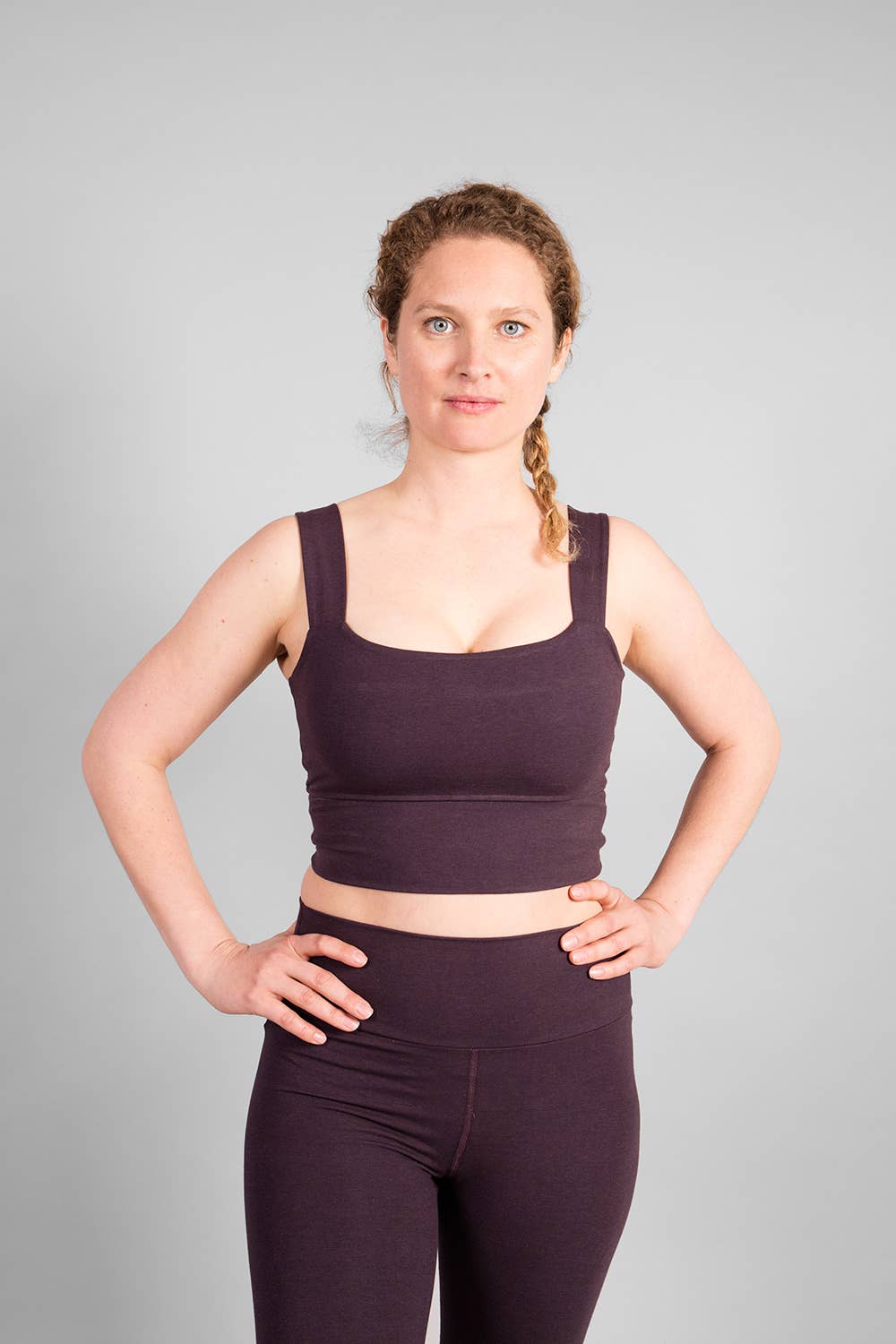 Aurora Women's Yoga Bra - Dark Purple-Breath of Fire-2