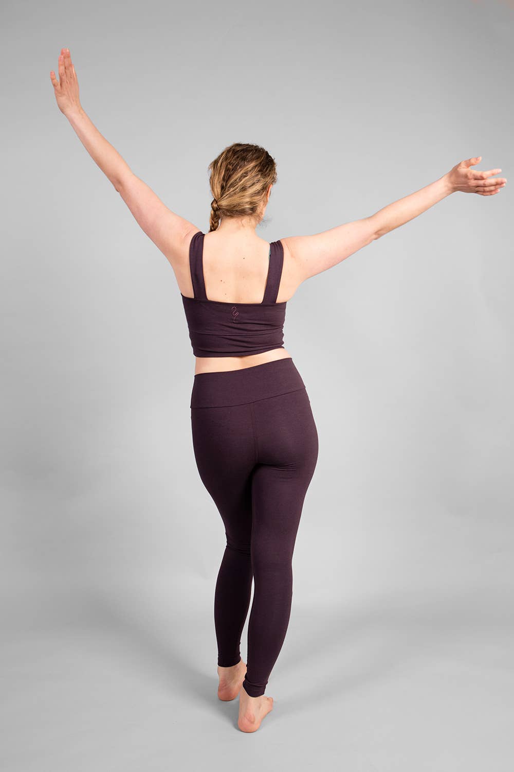 Aurora Women's Yoga Bra - Dark Purple-Breath of Fire-4
