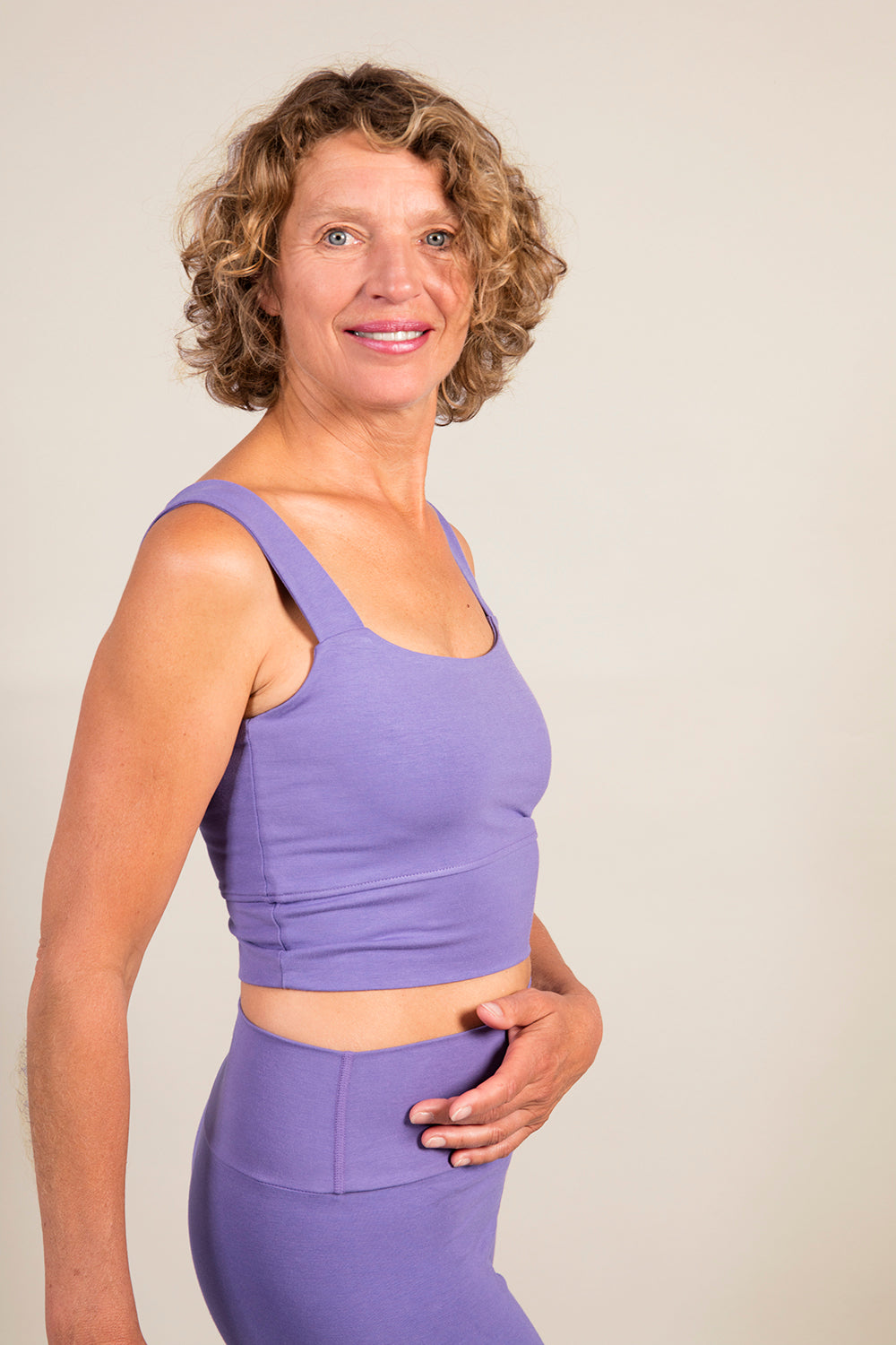 Aurora Women's Yoga Bra - Lilac-Breath of Fire-1