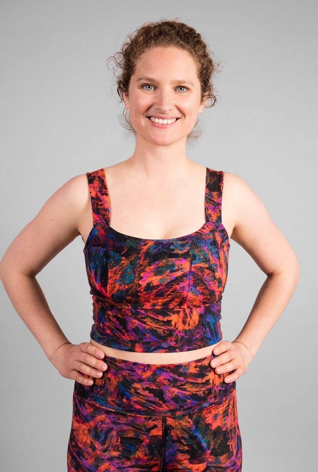Aurora Women's Yoga Bra - Print Magic Earth-Breath of Fire-2