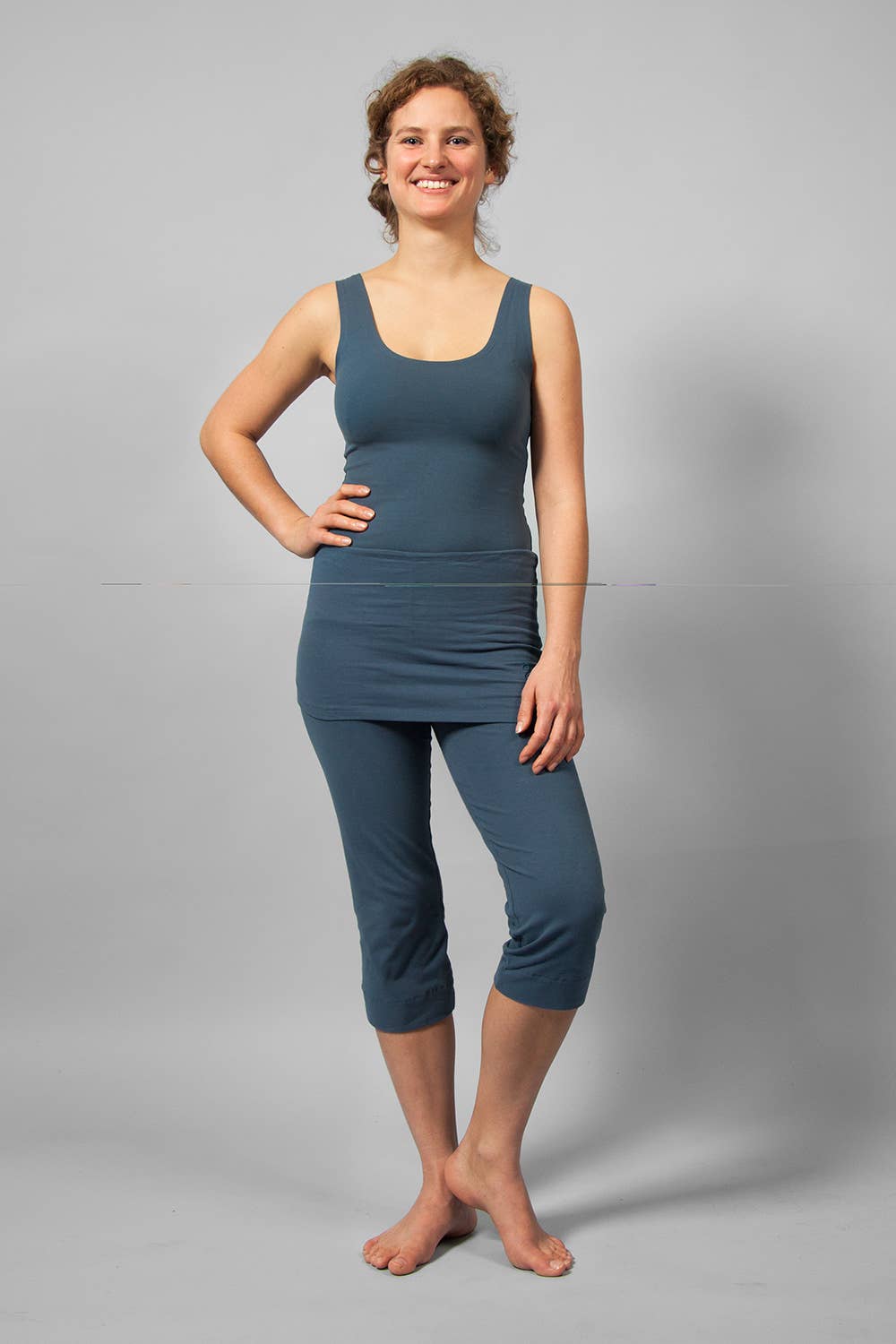 Inderjit yoga pants 3/4 - Indigo-Breath of Fire-3
