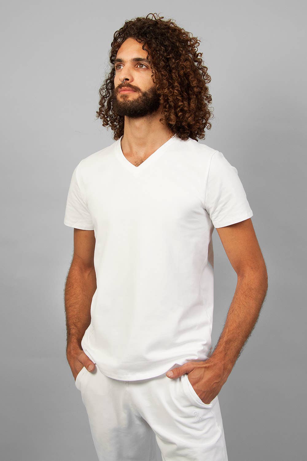 Sadhak yoga T-shirt - White-Breath of Fire-3