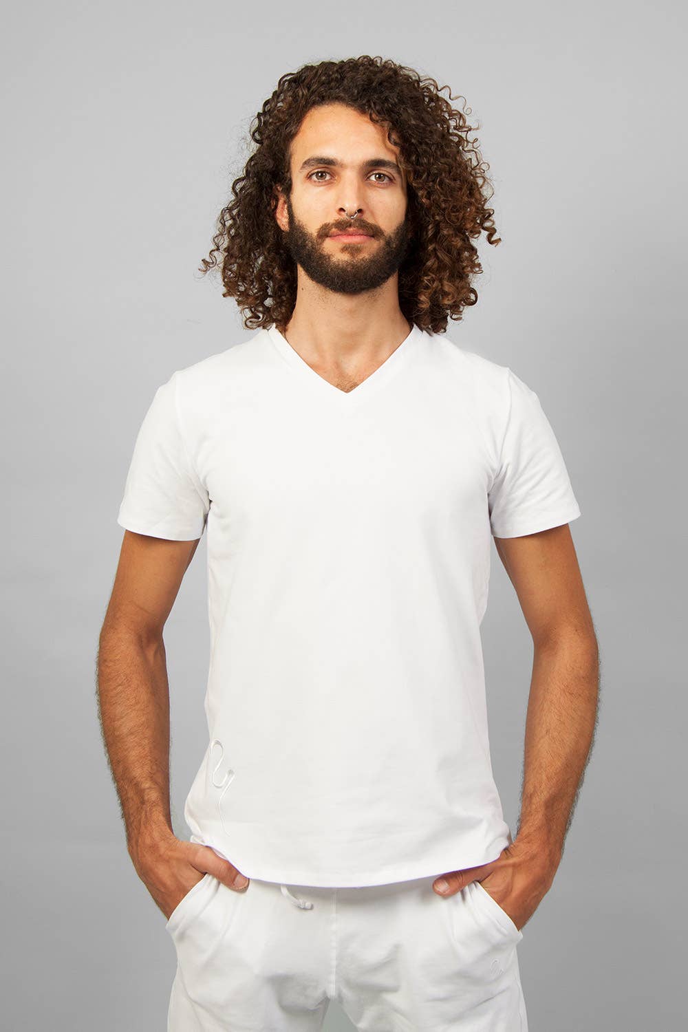 Sadhak yoga T-shirt - White-Breath of Fire-1