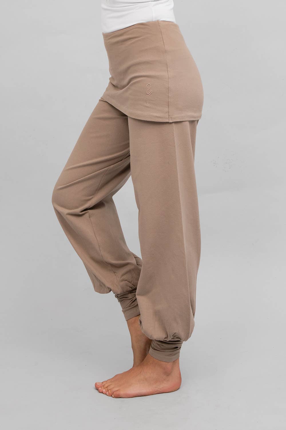 Sohang yoga pants - Taupe-Breath of Fire-3