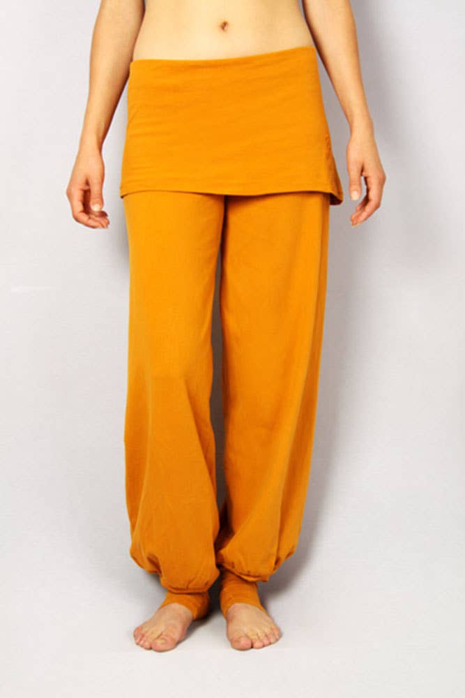 yoga pants wide saffron