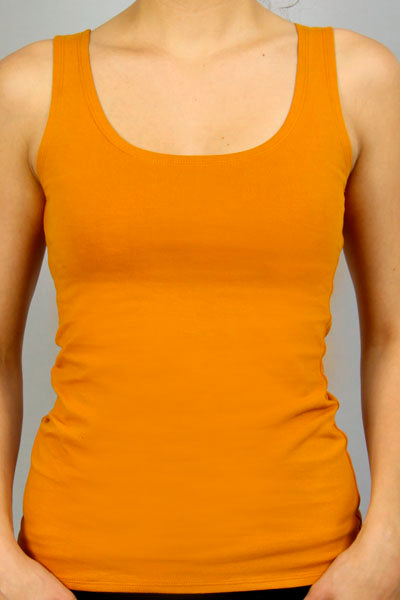 yoga top saffron sohang by yoga brand breath of fire front view