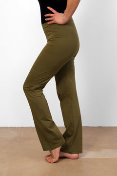 Ankaa straigt-leg cut Pants - Khaki-Breath of Fire-2