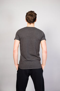 Bencha yoga T-shirt round neck - Dark Grey-Breath of Fire-2