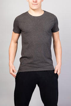 Bencha yoga T-shirt round neck - Dark Grey-Breath of Fire-1