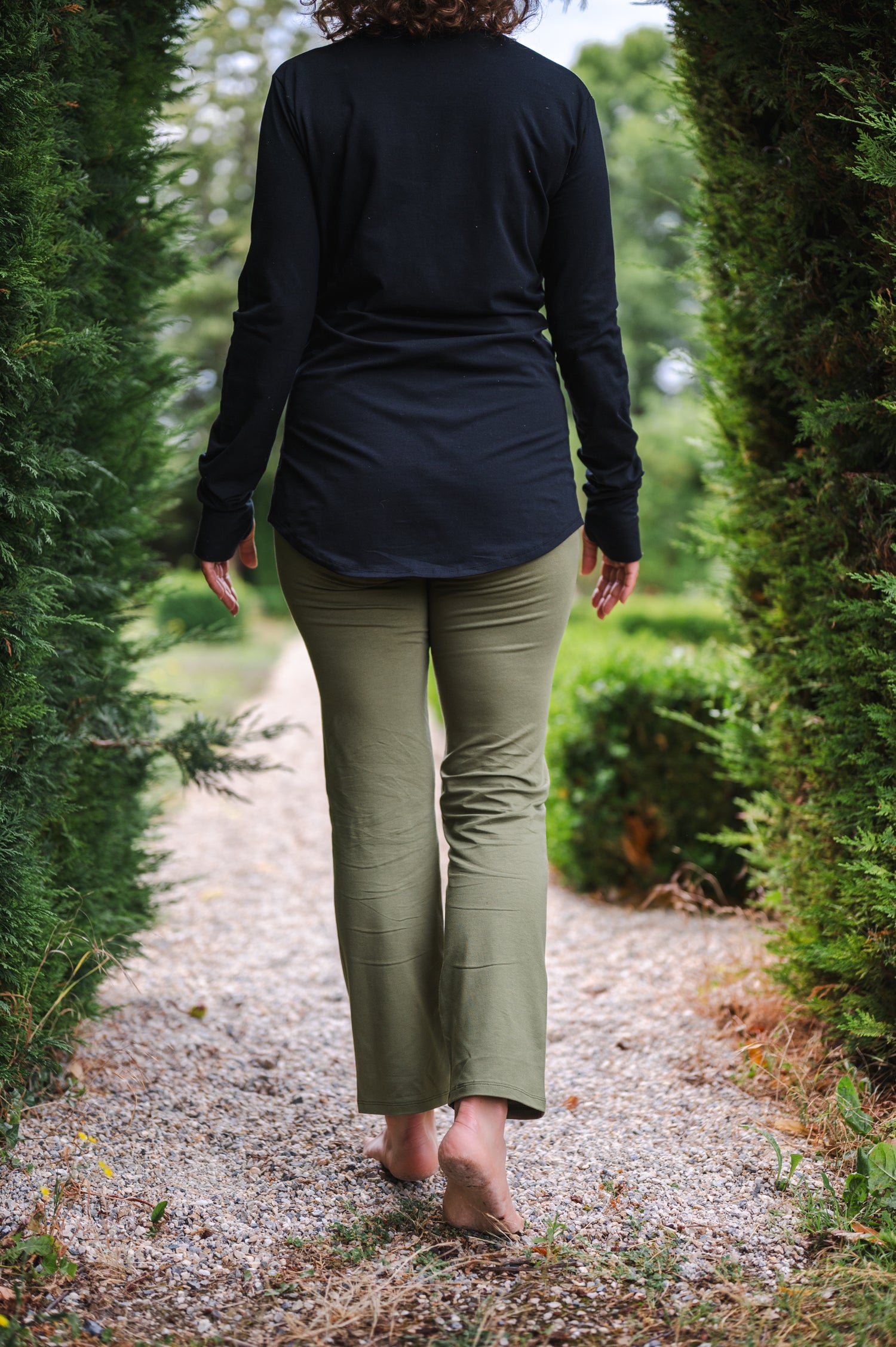 Lunara Longsleeve Shirt — Mercerized Organic Cotton Yoga Longsleeve with Thumb Loops