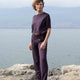 Cosma Loose Fit Shirt — Bamboo & Organic Cotton Yoga Top with Adjustable Hem Ribbon