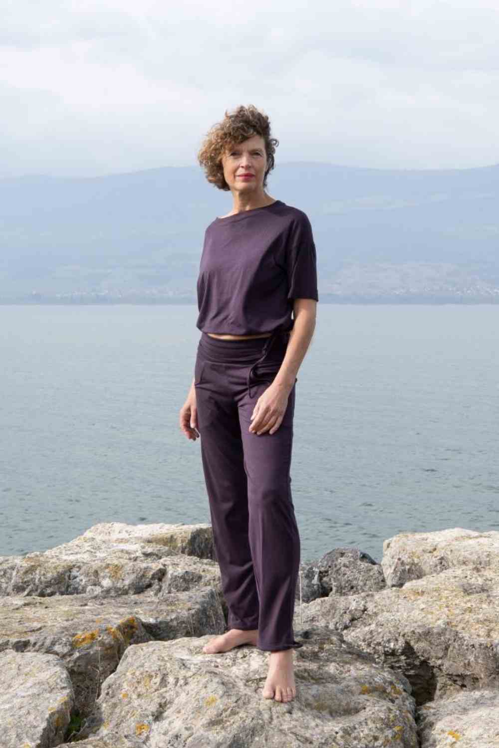 Cosma Women’s Loose Fit Shirt - Dark Purple-Breath of Fire-1