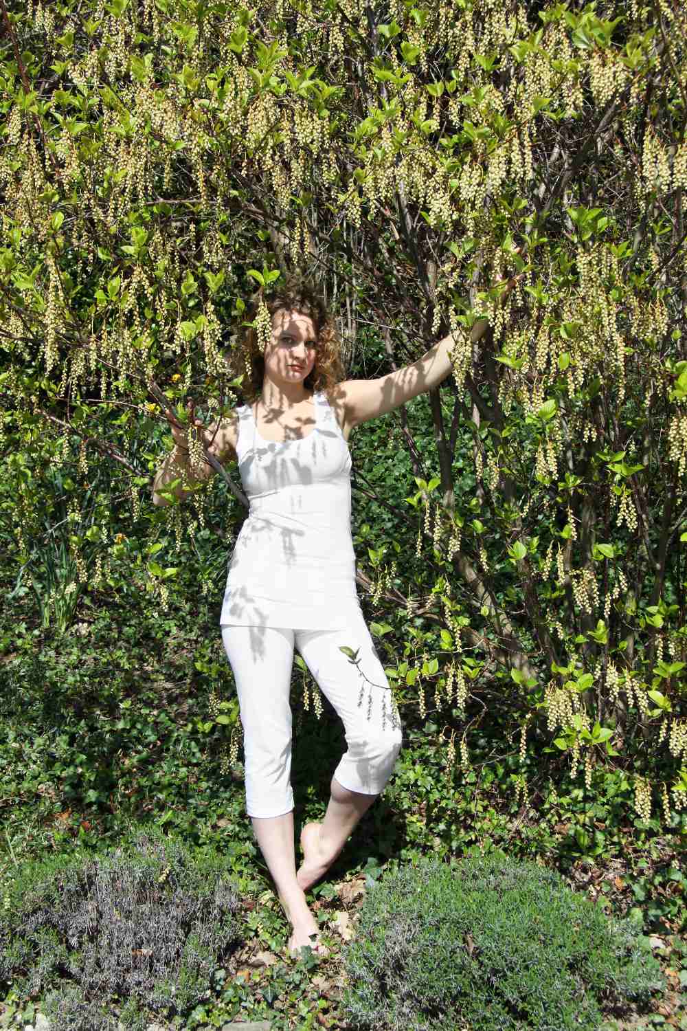 Inderjit yoga pants 3/4 - White-Breath of Fire-6
