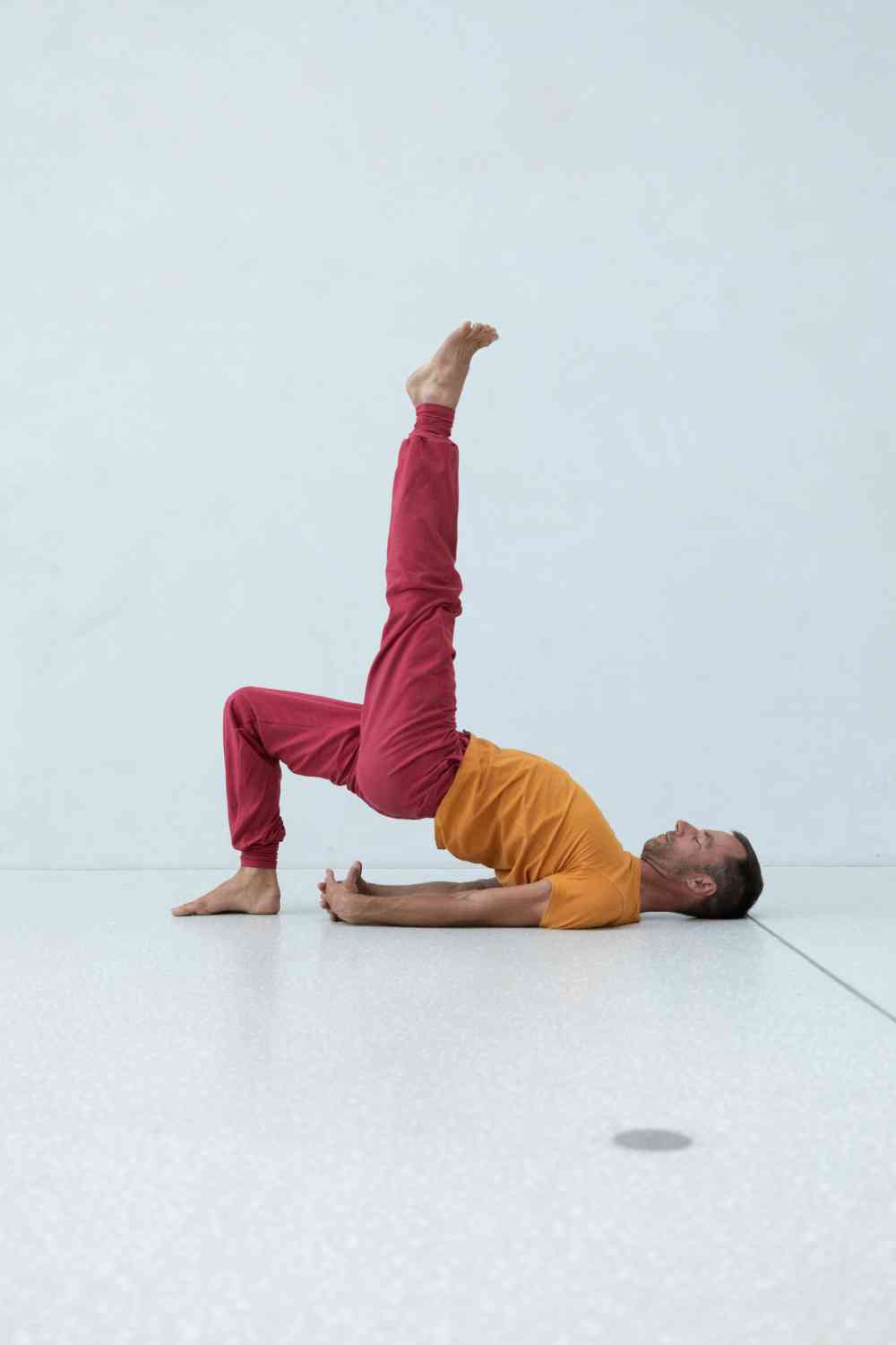 Mahan Men's yoga pants - Bordeaux-breath of fire-organic cotton