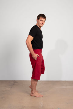 Mahan yoga shorts - Bordeaux-Breath of Fire-4