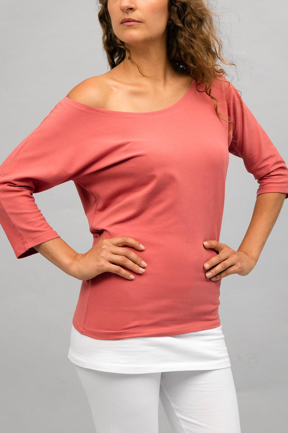 Siri yoga shirt - Rose blush-Breath of Fire-3