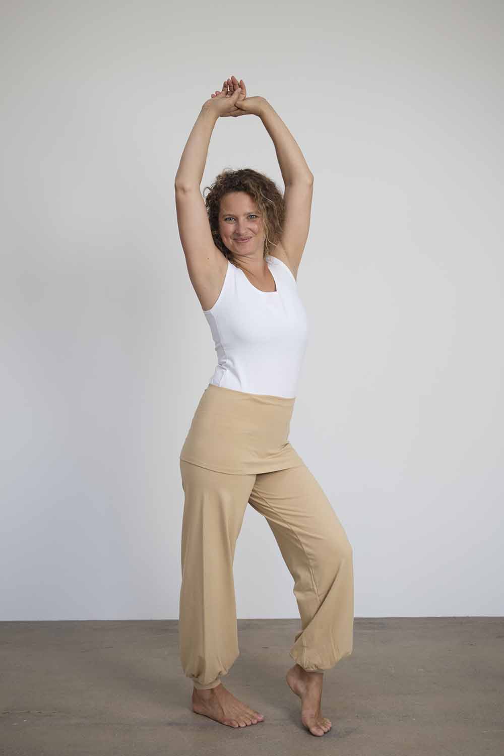 Sohang yoga pants - Beige-Breath of Fire-3