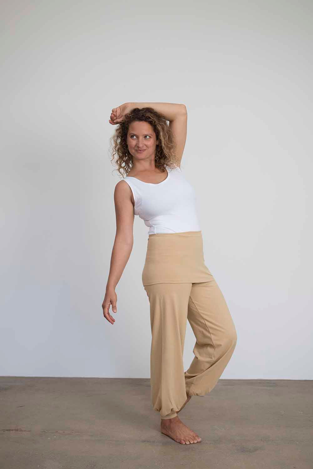 Sohang yoga pants - Beige-Breath of Fire-9