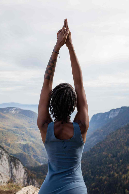 Sohang yoga top - Indigo-Breath of Fire-1