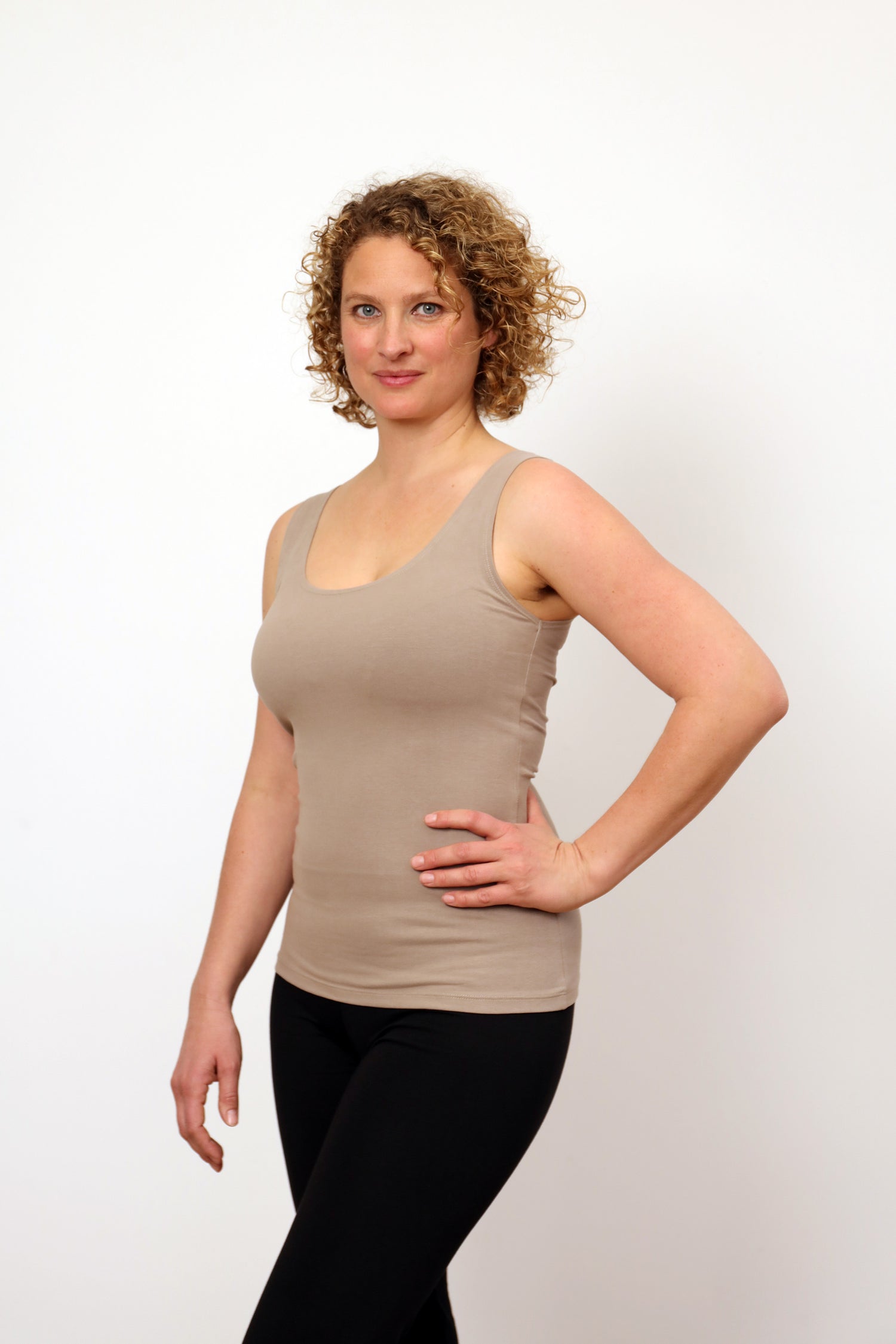 Sohang yoga top - Taupe-Breath of Fire-2