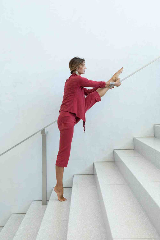 Amba Yoga-Wickelshirt - Bordeaux