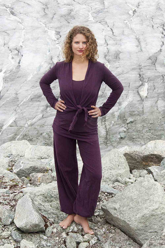 Amba yoga wrap shirt - Purple