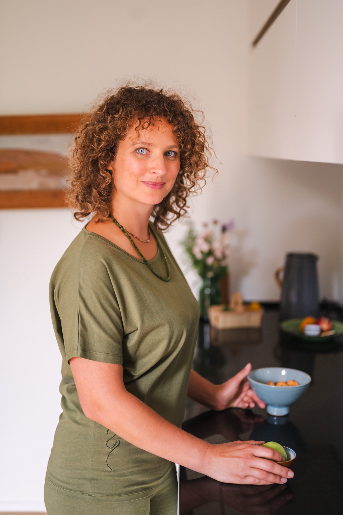 T-shirt Cephei — T-shirt de yoga en coton biologique mercerisé coupe batwing