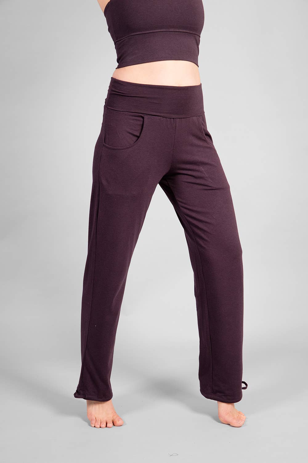 Lilii Women’s Loose Fit Pants - Dark purple