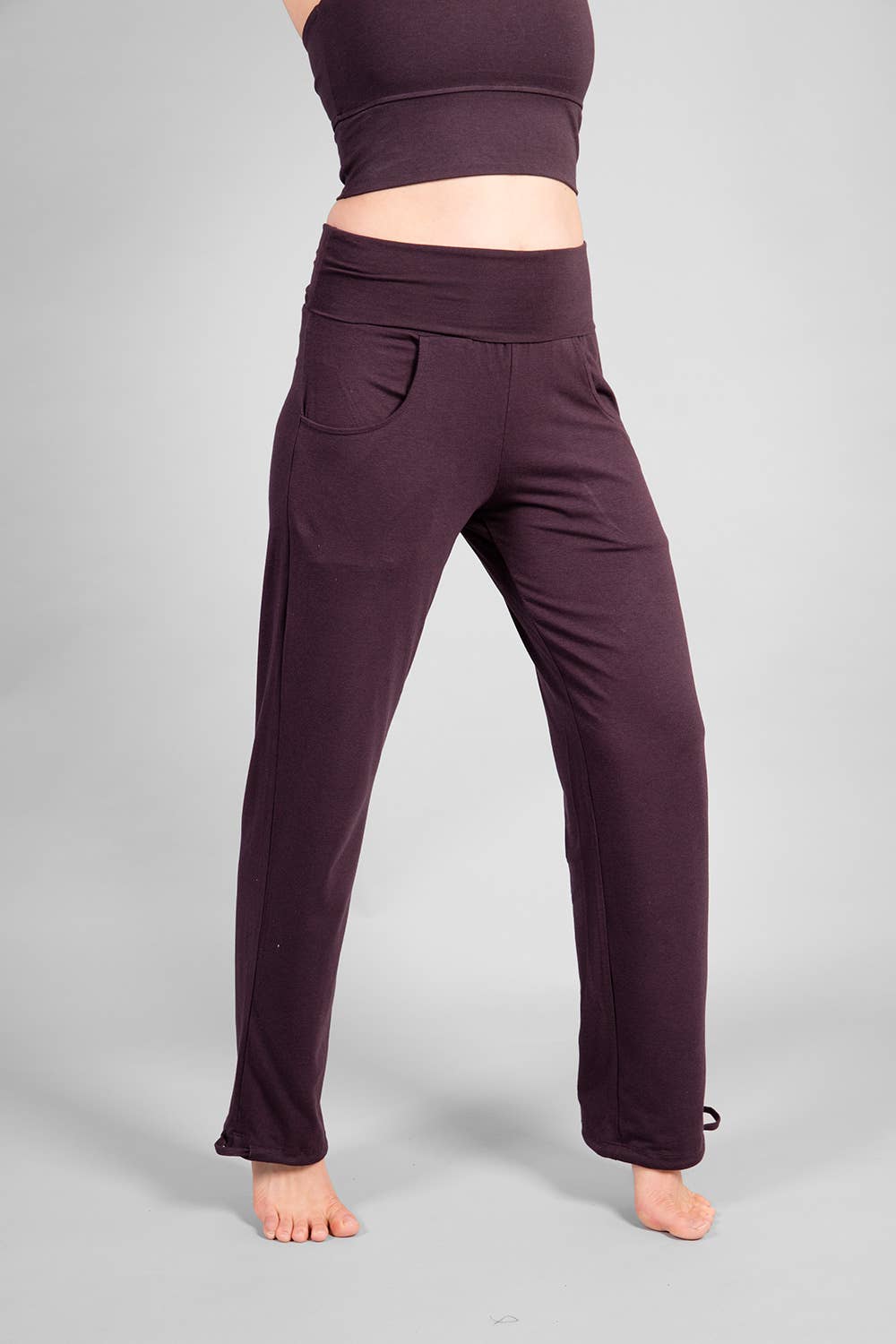 Pantalon ample femme Lilii - Violet foncé