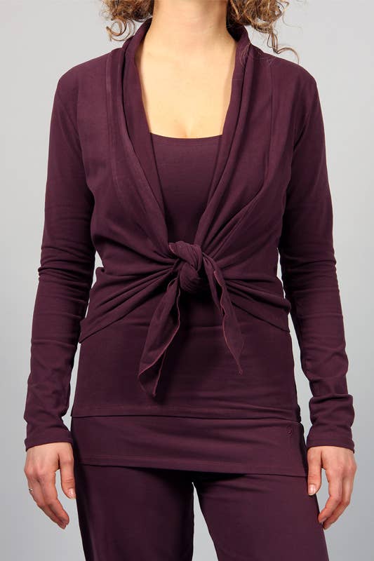Amba yoga wrap shirt - Purple-Breath of Fire-2