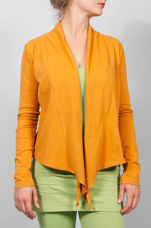 Amba yoga wrap shirt - Saffron-Breath of Fire-4