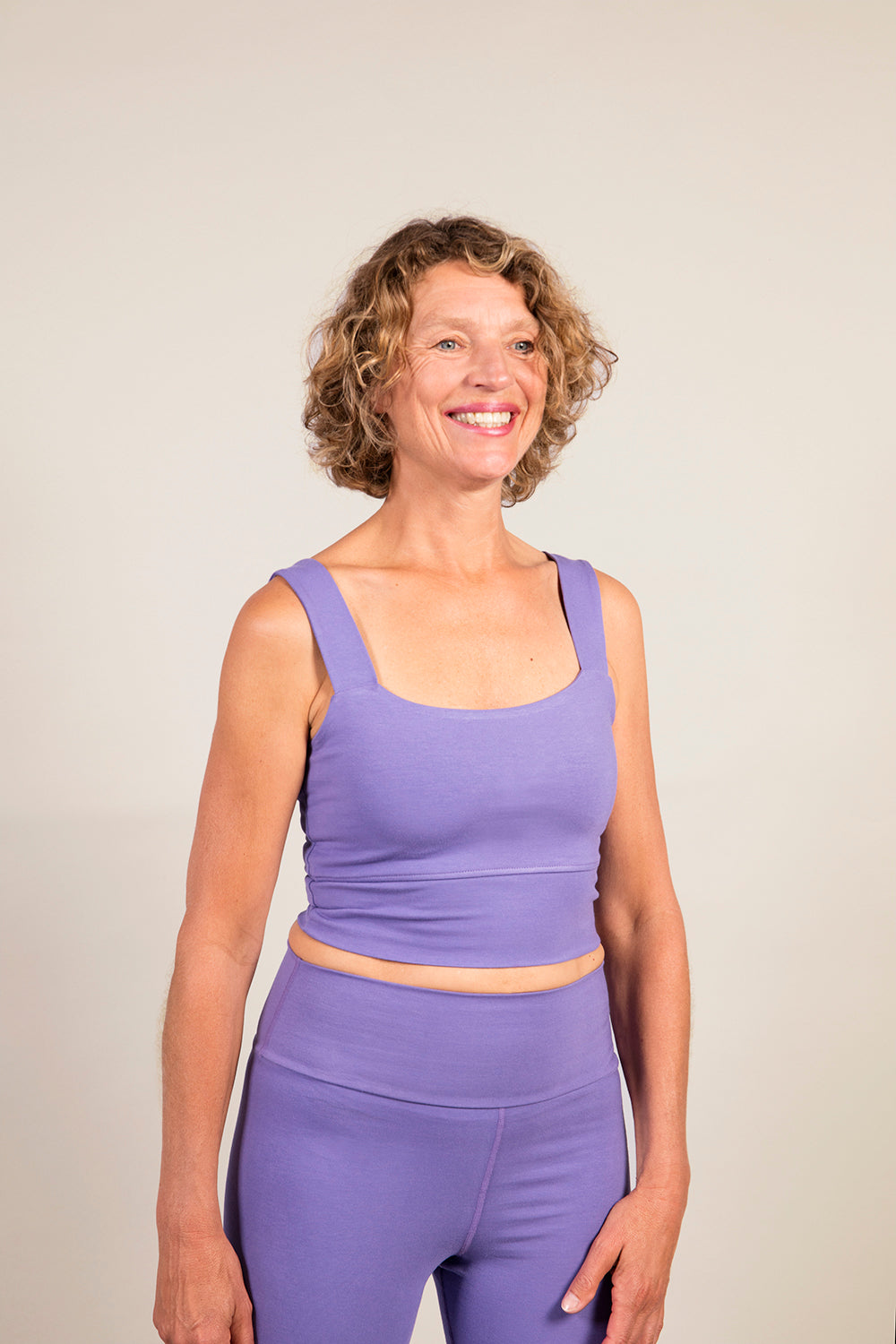 Aurora Women's Yoga Bra - Lilac-Breath of Fire-4