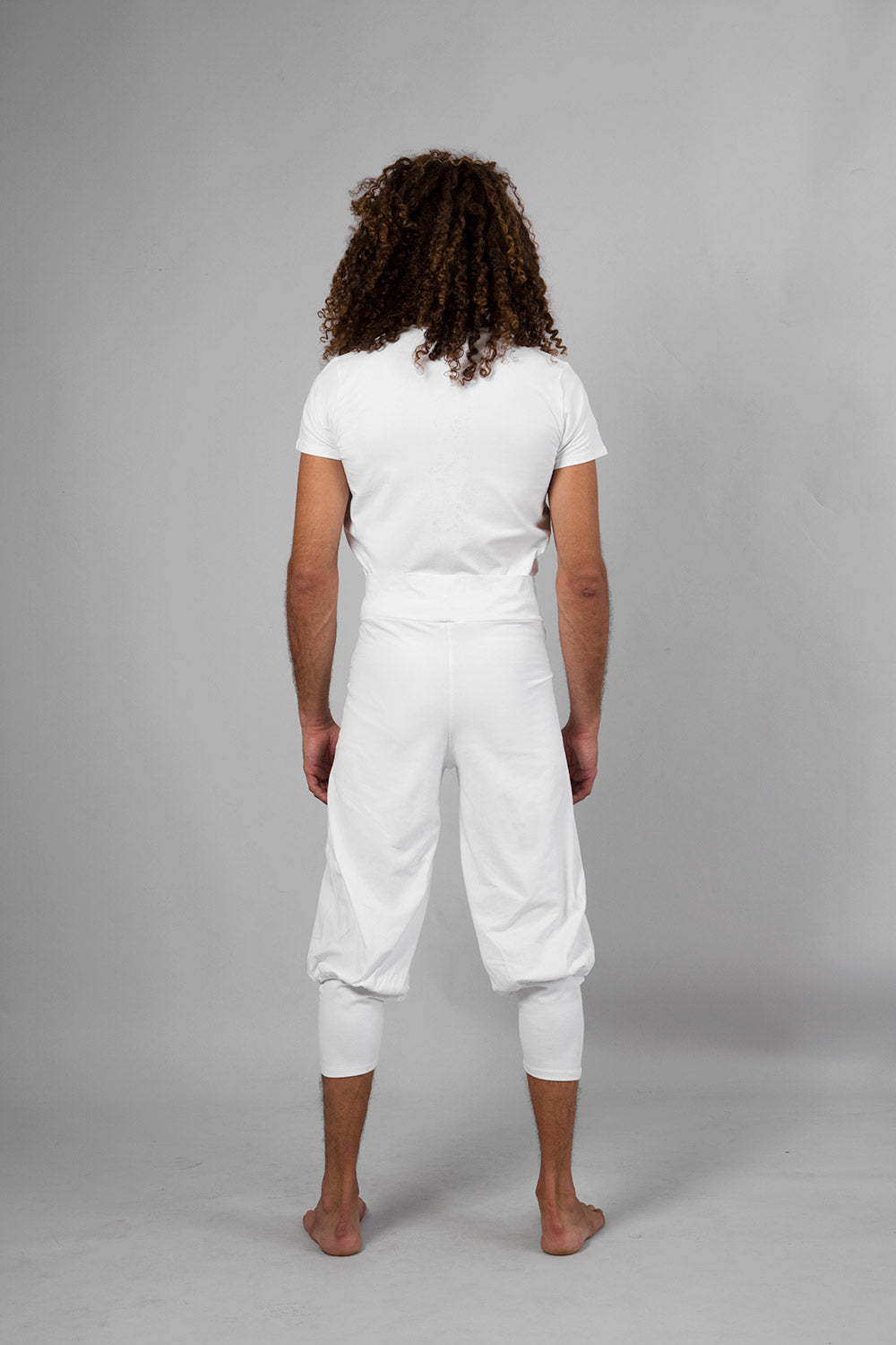 Sadhak men's yoga short - White – Breath of Fire Eco & Yoga Fashion