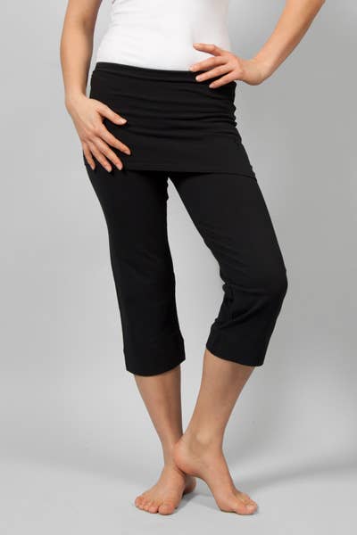 Inderjit yoga pants 3/4 - Black-Breath of Fire-1