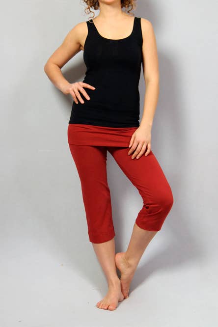 Inderjit yoga pants 3/4 - Bordeau-Breath of Fire-2