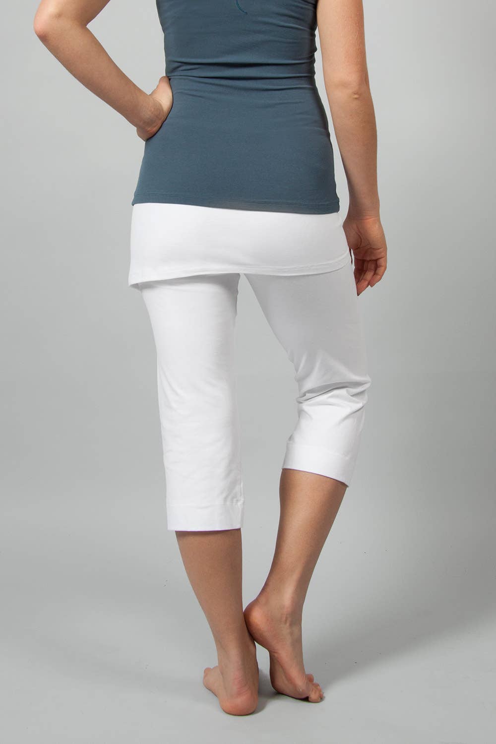 Inderjit yoga pants 3/4 - White-Breath of Fire-4