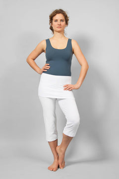 Inderjit yoga pants 3/4 - White-Breath of Fire-5