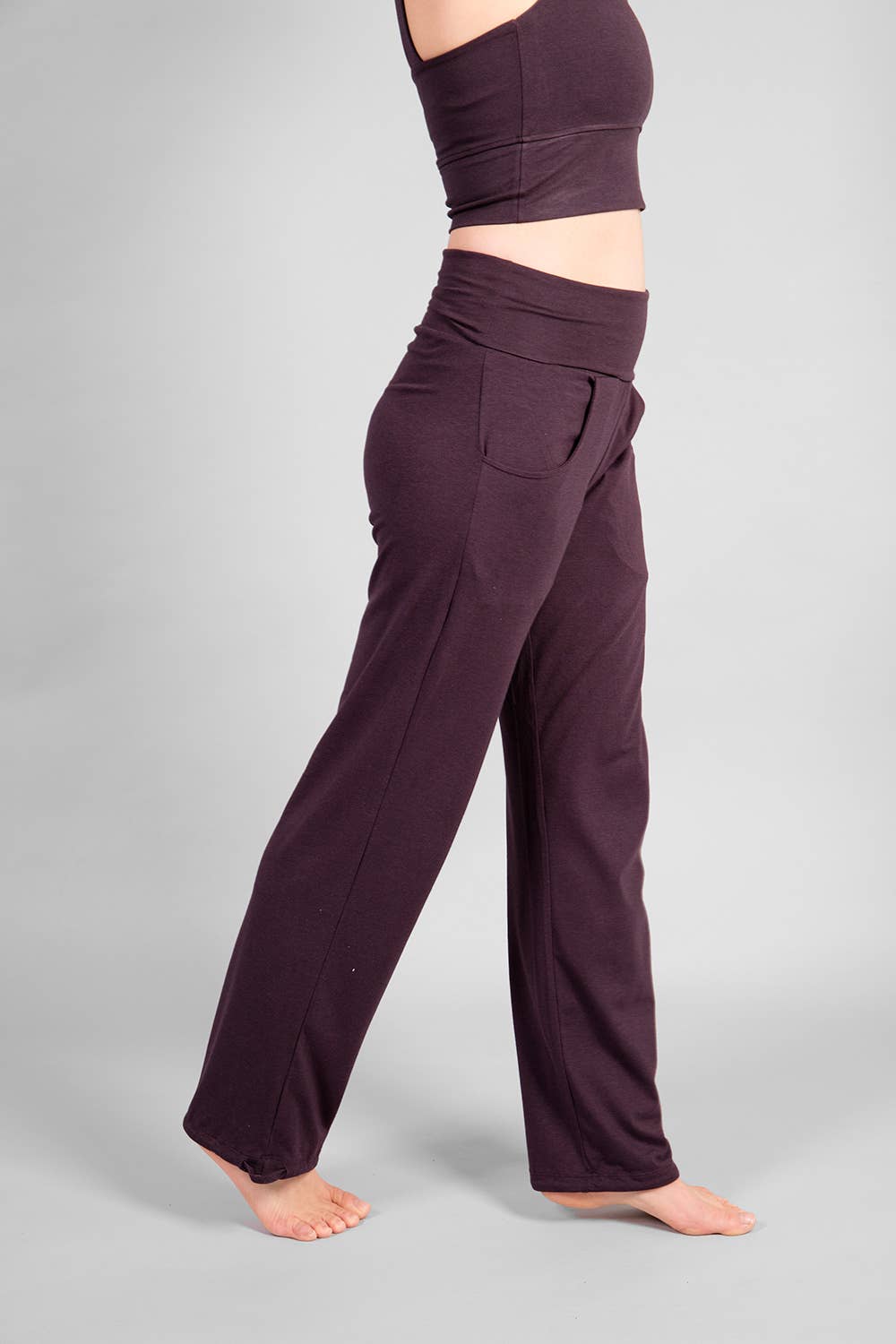 Lilii Women’s Loose Fit Pants - Dark purple XS