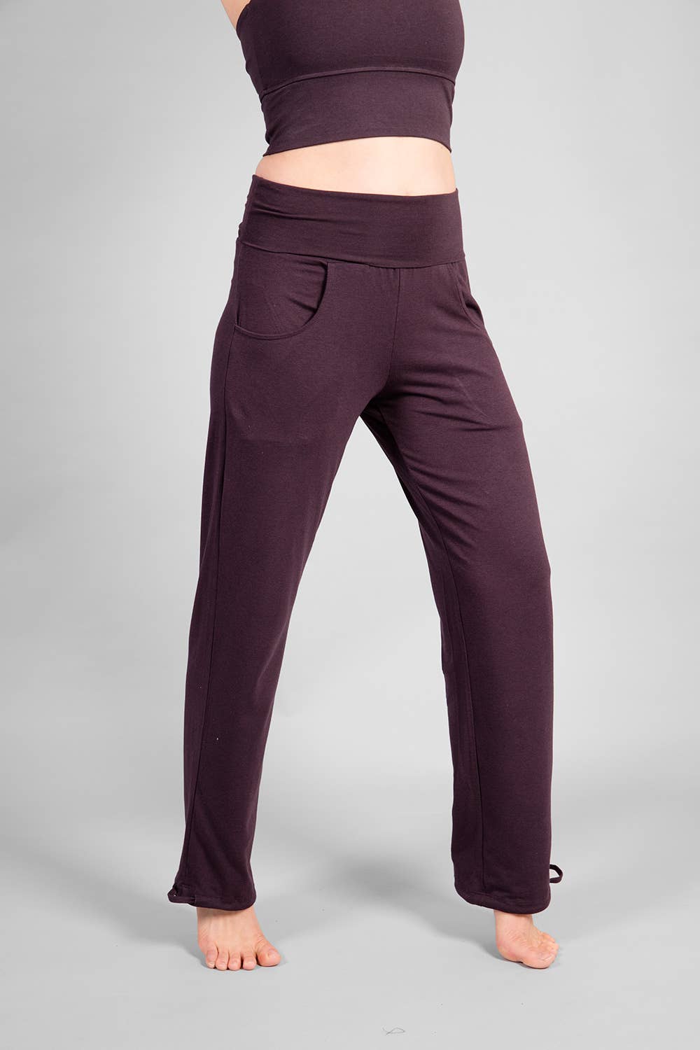 Lilii Women’s Loose Fit Pants - Dark purple XS
