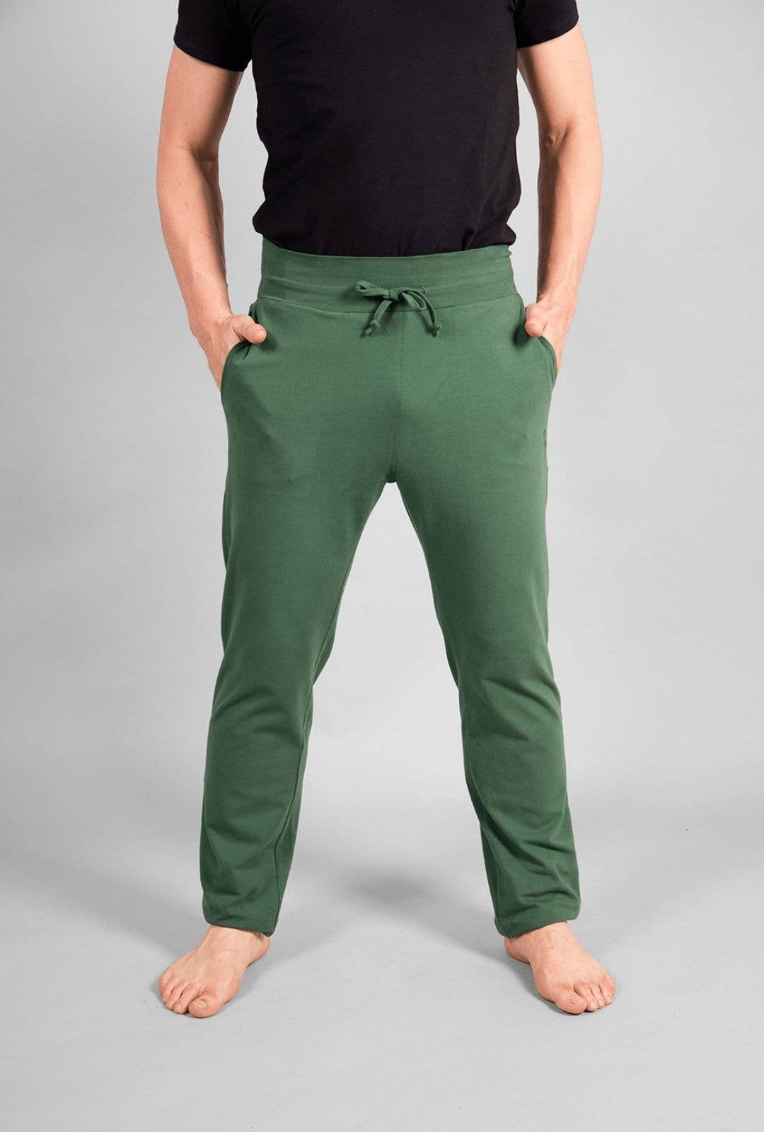 Mahan Men's Yoga Pants - Green Forest-breath of fire-organic cotton