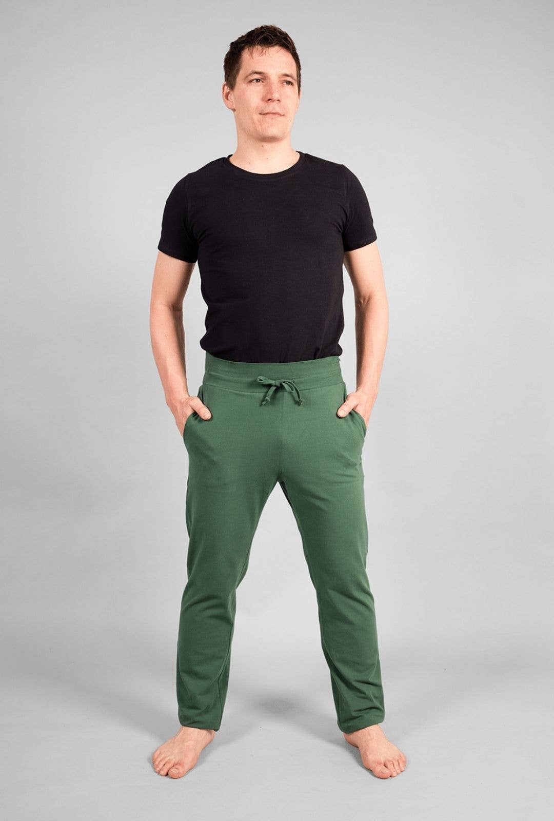 Mahan Men's Yoga Pants - Green Forest-Breath of Fire-3