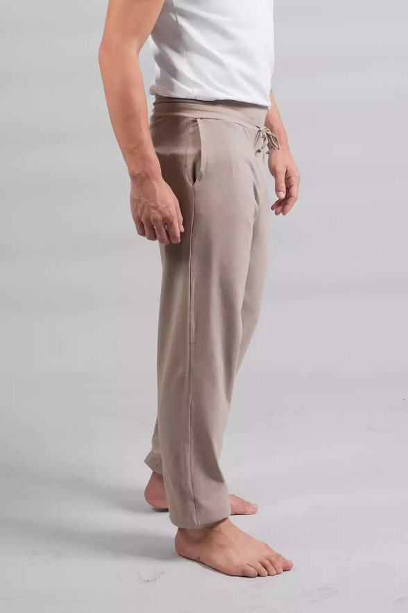 Mahan Men's Yoga Pants - Taupe-Breath of Fire-5