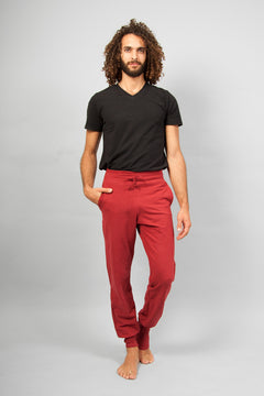 Mahan Men's yoga pants - Bordeaux-Breath of Fire-2