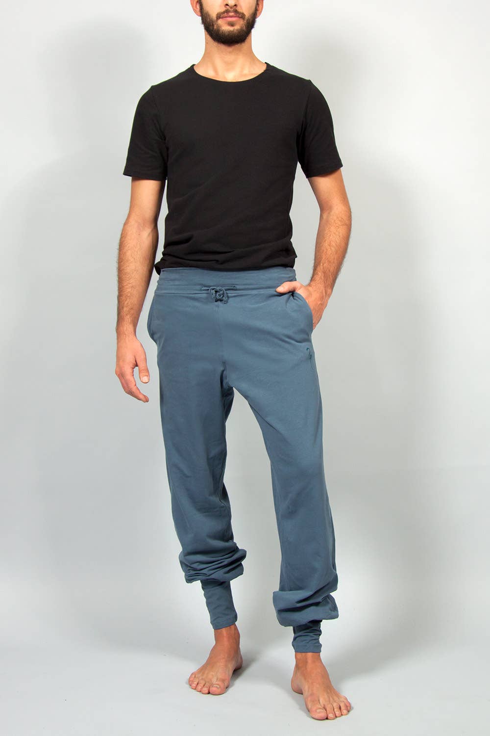 Mahan Men's yoga pants - Indigo-Breath of Fire-2