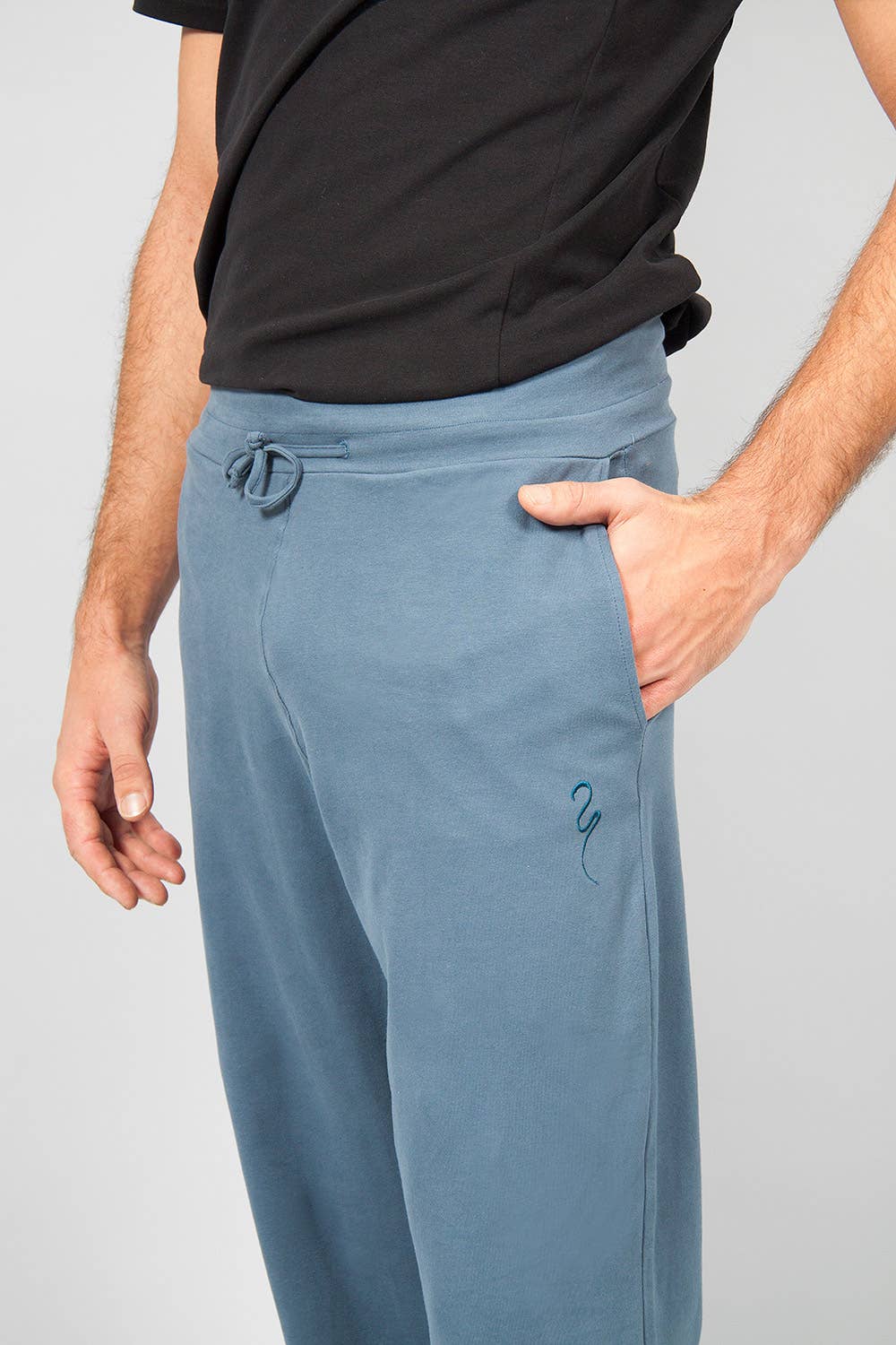 Mahan Men's yoga pants - Indigo-Breath of Fire-3