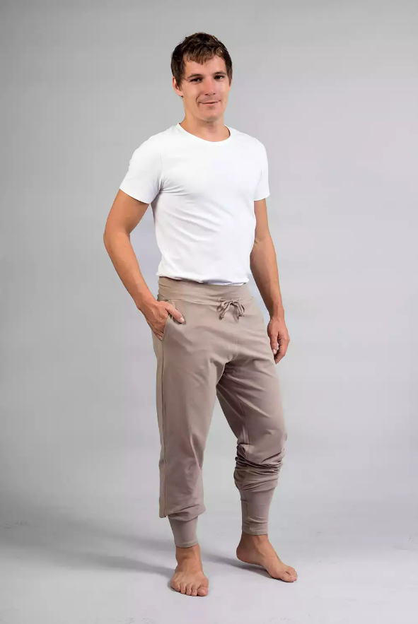 Mahan Men's Yoga Pants - Taupe