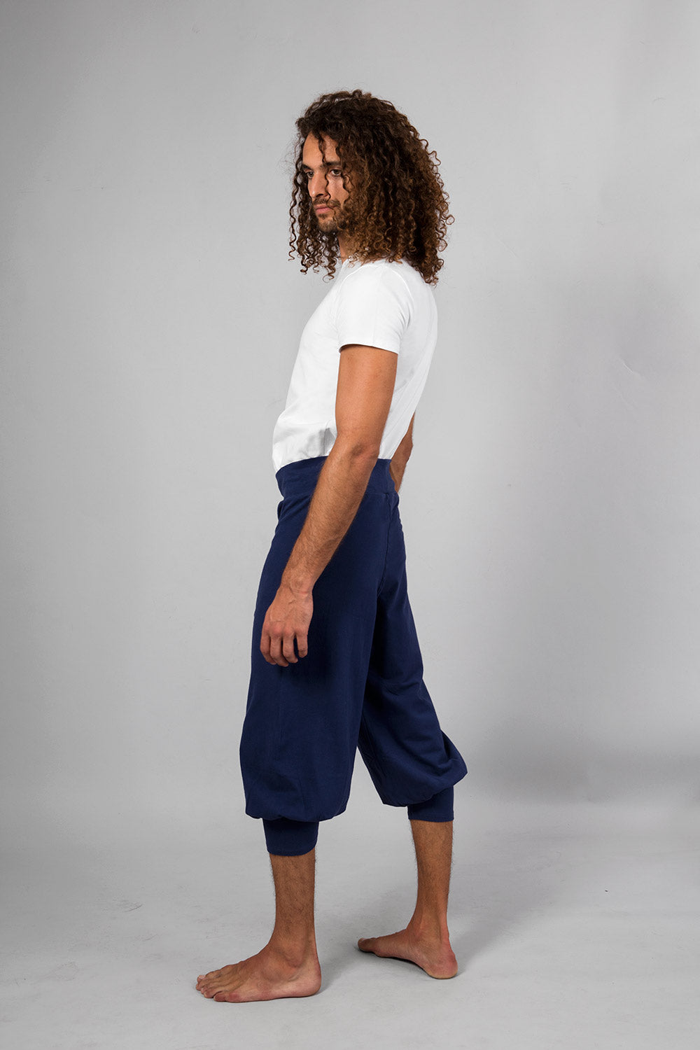 Sadhak men's yoga short - Atlantic blue-Breath of Fire-3